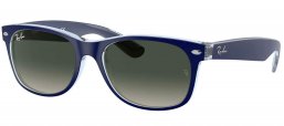 Gafas de Sol - Ray-Ban - RB2132 NEW WAYFARER - 605371  TOP MATTE BLUE ON TRANSPARENT // GREY GRADIENT