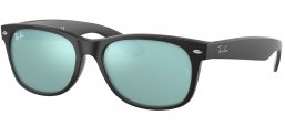 Gafas de Sol - Ray-Ban - RB2132 NEW WAYFARER - 622/30 RUBBER BLACK // GREEN MIRROR SILVER