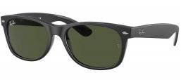 Gafas de Sol - Ray-Ban - RB2132 NEW WAYFARER - 646231 TOP RUBBER BLACK ON SHINY BLACK // GREEN