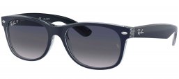 Gafas de Sol - Ray-Ban - RB2132 NEW WAYFARER - 660778 MATTE BLUE ON TRANSPARENT BLUE // BLUE GRADIENT