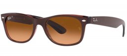 Gafas de Sol - Ray-Ban - RB2132 NEW WAYFARER - 6608M2 MATTE BROWN ON TRANSPARENT BRONZE // BROWN GRADIENT POLARIZED