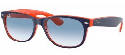 Gafas de Sol - Ray-Ban - RB2132 NEW WAYFARER - 789/3F TOP BLUE ORANGE // CRYSTAL GRADIENT LIGHT BLUE