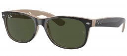 Gafas de Sol - Ray-Ban - RB2132 NEW WAYFARER - 875 TOP BLACK ON BEIGE // CRYSTAL GREEN