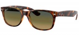 Gafas de Sol - Ray-Ban - RB2132 NEW WAYFARER - 894/76 MATTE HAVANA // BLUE GREEN MIRROR POLARIZED