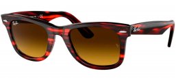 Gafas de Sol - Ray-Ban - RB2140 ORIGINAL WAYFARER - 136285 STRIPED RED // BROWN GRADIENT