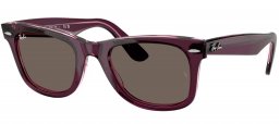 Gafas de Sol - Ray-Ban - RB2140 ORIGINAL WAYFARER - 1447B1  VIOLET ON TRANSPARENT PINK // DARK GREY