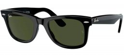 Gafas de Sol - Ray-Ban - RB2140 ORIGINAL WAYFARER - 901 BLACK // CRYSTAL GREEN