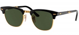 Gafas de Sol - Ray-Ban - RB2176 CLUBMASTER FOLDING - 901 BLACK // CRYSTAL GREEN