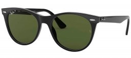 Gafas de Sol - Ray-Ban - RB2185 WAYFARER II - 901/58 BLACK // GREEN POLARIZED