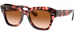 Gafas de Sol - Ray-Ban - RB2186 STATE STREET - 133451 PINK HAVANA // BROWN GRADIENT