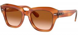 Gafas de Sol - Ray-Ban - RB2186 STATE STREET - 140351  STRIPED BROWN // BROWN GRADIENT ANTIREFLECTION