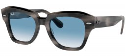 Gafas de Sol - Ray-Ban - RB2186 STATE STREET - 14043F  STRIPED GREY // BLUE GRADIENT ANTIREFLECTION