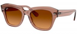 Gafas de Sol - Ray-Ban - RB2186 STATE STREET - 682785  TRANSPARENT LIGHT BROWN // BROWN GRADIENT