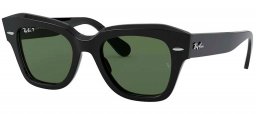 Gafas de Sol - Ray-Ban - RB2186 STATE STREET - 901/58 BLACK // GREEN POLARIZED