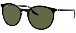 Gafas de Sol - Ray-Ban - RB2204 - 919/58  BLACK ON TRANSPARENT // GREEN POLARIZED
