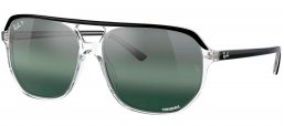 Gafas de Sol - Ray-Ban - RB2205 BILL ONE - 1294G6  BLACK ON TRANSPARENT // GRADIENT DARK BLUE POLARIZED