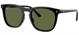 Gafas de Sol - Ray-Ban - RB2210 - 901/58 BLACK // DARK GREEN POLARIZED