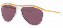 Gafas de Sol - Ray-Ban - RB2219 OLYMPIAN AVIATOR - 1289AF WHITE // VIOLET POLARIZED