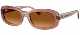 Gafas de Sol - Ray-Ban - RB2221 - 6827M2  TRANSPARENT BEIGE // BROWN GRADIENT POLARIZED