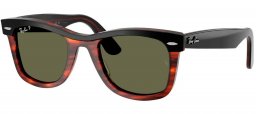 Gafas de Sol - Ray-Ban - RB2240  WAYFARER - 144058  BLACK ON HAVANA // GREEN POLARIZED