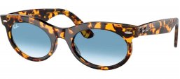 Gafas de Sol - Ray-Ban - RB2242 WAYFARER OVAL - 13323F  YELLOW HAVANA // CLEAR GRADIENT BLUE