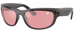 Gafas de Sol - Ray-Ban - RB2289 MEGA BALORAMA - 14543E  TRANSPARENT BLACK // PINK POLARIZED