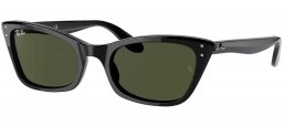 Gafas de Sol - Ray-Ban - RB2299 LADY BURBANK - 901/31 BLACK // GREEN