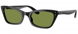 Gafas de Sol - Ray-Ban - RB2299 LADY BURBANK - 901/4E BLACK // GREEN
