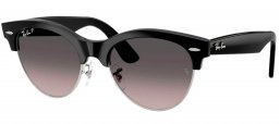 Gafas de Sol - Ray-Ban - RB2341 CLUBMASTER WAY - 1354M3  BLACK ON SILVER // GREY GRADIENT POLARIZED