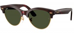 Gafas de Sol - Ray-Ban - RB2341 CLUBMASTER WAY - 990/31  RED HAVANA ON GOLD // GREEN