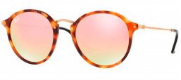 Gafas de Sol - Ray-Ban - RB2447 ROUND - 11607O SPOTTED BROWN HAVANA // COPPER FLASH GRADIENT