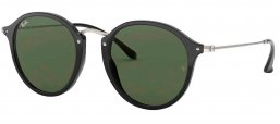 Gafas de Sol - Ray-Ban - RB2447 ROUND - 901/58 BLACK // GREEN POLARIZED