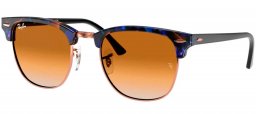 Gafas de Sol - Ray-Ban - RB3016 CLUBMASTER - 125651 SPOTTED BROWN BLUE // BROWN GRADIENT