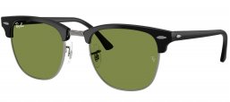 Gafas de Sol - Ray-Ban - RB3016 CLUBMASTER - 601S4E  MATTE BLACK // GREEN