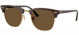 Gafas de Sol - Ray-Ban - RB3016 CLUBMASTER - 687853  BROWN GOLD // DARK BROWN
