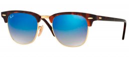 Gafas de Sol - Ray-Ban - RB3016 CLUBMASTER - 990/7Q SHINY RED HAVANA // BLUE FLASH GRADIENT