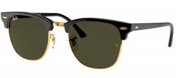 Gafas de Sol - Ray-Ban - RB3016 CLUBMASTER - W0365 EBONY ARISTA // CRYSTAL GREEN