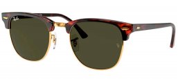 Gafas de Sol - Ray-Ban - RB3016 CLUBMASTER - W0366 MOCK TORTOISE ARISTA // CRYSTAL GREEN