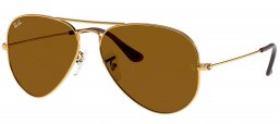 Gafas de Sol - Ray-Ban - RB3025 AVIATOR LARGE METAL - 001/33 GOLD // CRYSTAL BROWN