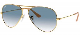 Gafas de Sol - Ray-Ban - RB3025 AVIATOR LARGE METAL - 001/3F GOLD // CRYSTAL LIGHT BLUE GRADIENT