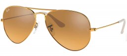 Gafas de Sol - Ray-Ban - RB3025 AVIATOR LARGE METAL - 001/3K GOLD // CRYSTAL BROWN MIRROR SILVER GRADIENT