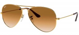 Gafas de Sol - Ray-Ban - RB3025 AVIATOR LARGE METAL - 001/51 GOLD // CRYSTAL BROWN GRADIENT