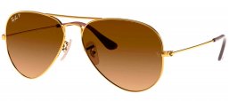 Gafas de Sol - Ray-Ban - RB3025 AVIATOR LARGE METAL - 001/M2 ARISTA // BROWN GRADIENT POLARIZED