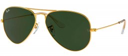 Gafas de Sol - Ray-Ban - RB3025 AVIATOR LARGE METAL - 001 GOLD // CRYSTAL GREEN