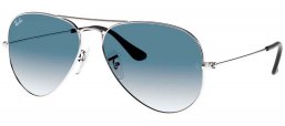 Gafas de Sol - Ray-Ban - RB3025 AVIATOR LARGE METAL - 003/3F SILVER // CRYSTAL LIGHT BLUE GRADIENT