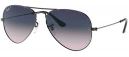 Gafas de Sol - Ray-Ban - RB3025 AVIATOR LARGE METAL - 004/78  GUNMETAL // CRYSTAL BLUE GRADIENT GREY POLARIZED
