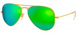 Gafas de Sol - Ray-Ban - RB3025 AVIATOR LARGE METAL - 112/19 MATTE GOLD // CRYSTAL GREEN MIRROR MULTILAYER GREEN