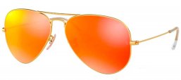 Gafas de Sol - Ray-Ban - RB3025 AVIATOR LARGE METAL - 112/69 MATTE GOLD // BROWN MIRROR ORANGE
