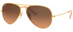 Gafas de Sol - Ray-Ban - RB3025 AVIATOR LARGE METAL - 112/M2 MATTE GOLD // BROWN GRADIENT POLARIZED