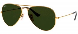 Gafas de Sol - Ray-Ban - RB3025 AVIATOR LARGE METAL - 181 GOLD // DARK GREEN